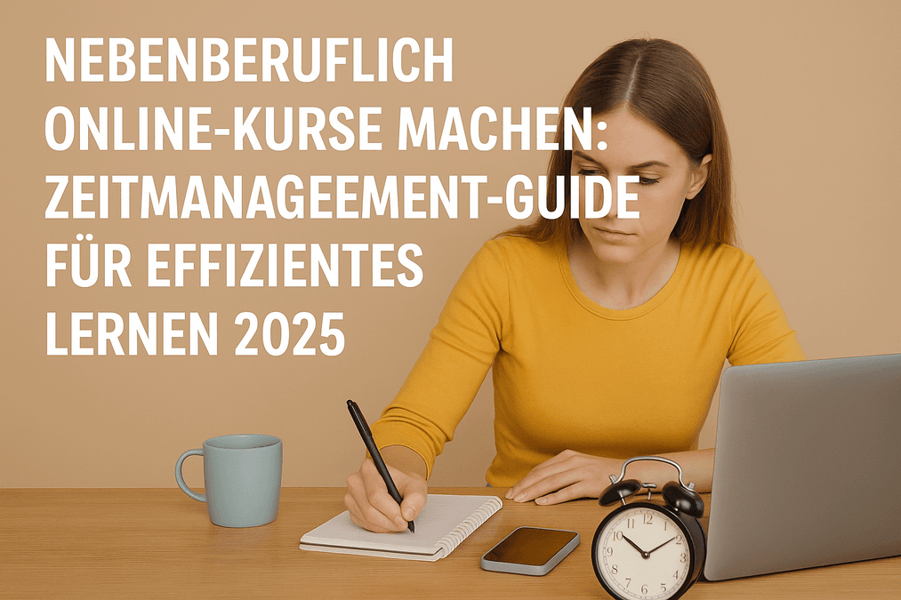 Nebenberuflich Online-Kurse machen: Zeitmanagement-Guide für effizientes Lernen 2025